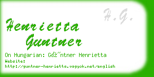 henrietta guntner business card